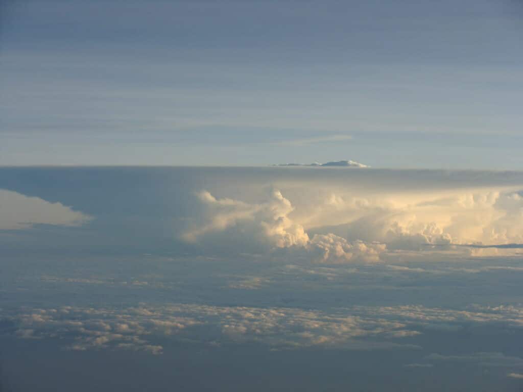 Giant cumulonimbus cloud over Africa