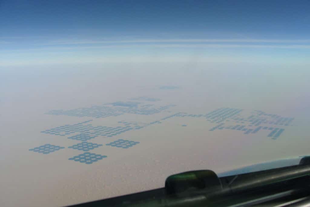 Green irrigated fields in Libya’s Sahara Desert